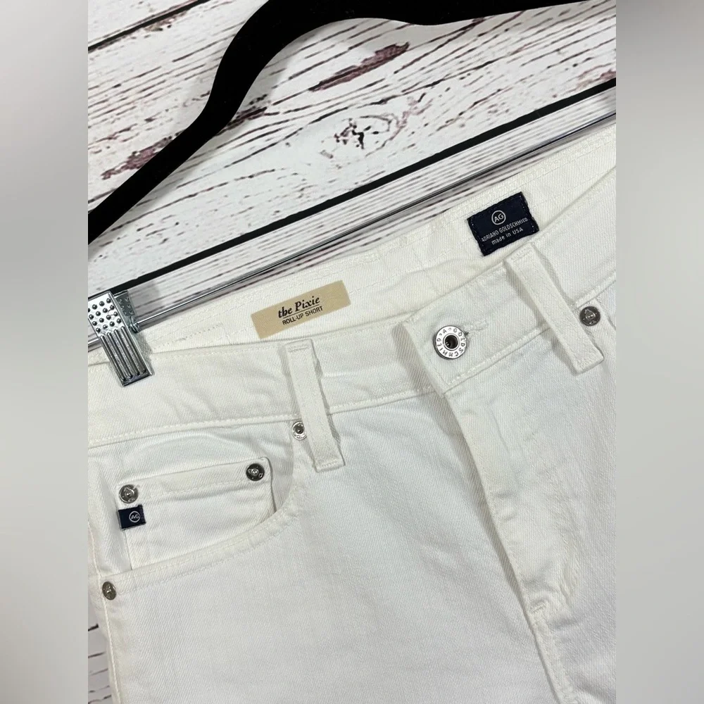 AG Adriano Goldschmid The Pixie White Roll-Up Shorts in Size 28 NWOT - Picture 3 of 8